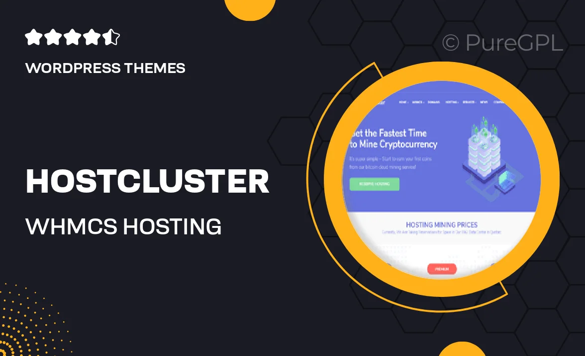 HostCluster – WHMCS Hosting WordPress Theme