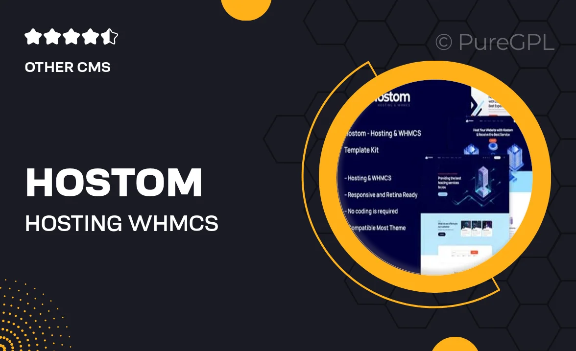 Hostom – Hosting & WHMCS Elementor Template Kit