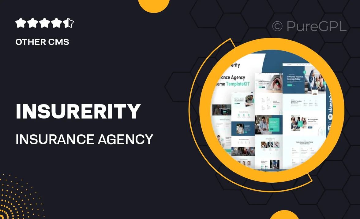 Insurerity – Insurance Agency Elementor Template Kit