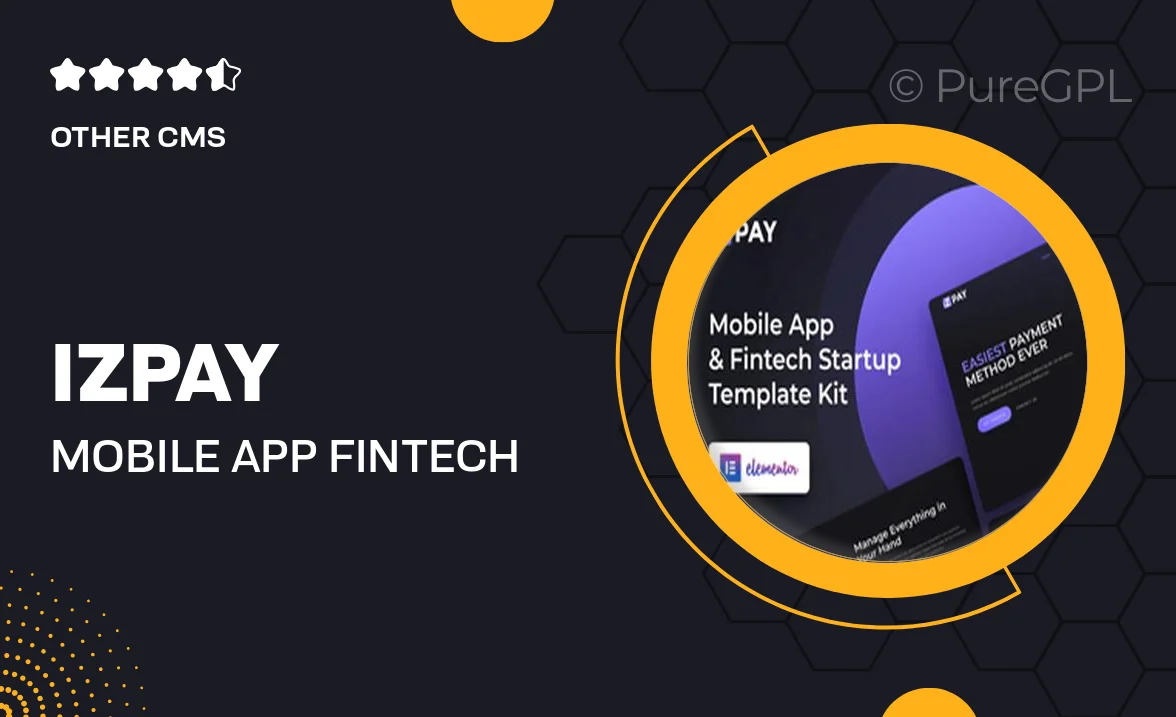 iZPAY – Mobile App & Fintech Startup Elementor Template Kit