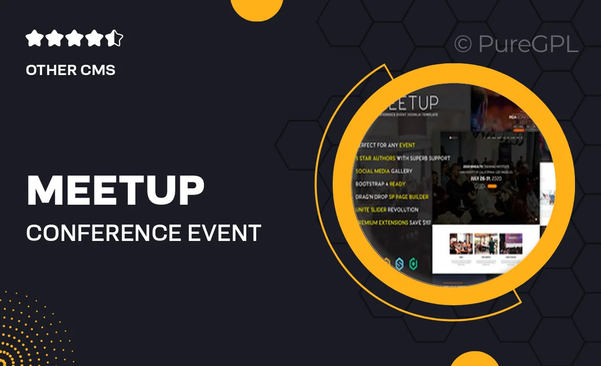 Meetup Conference Event Joomla Template