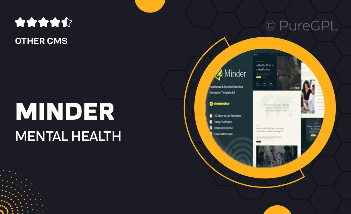 Minder – Mental Health & Therapy Elementor Template Kit