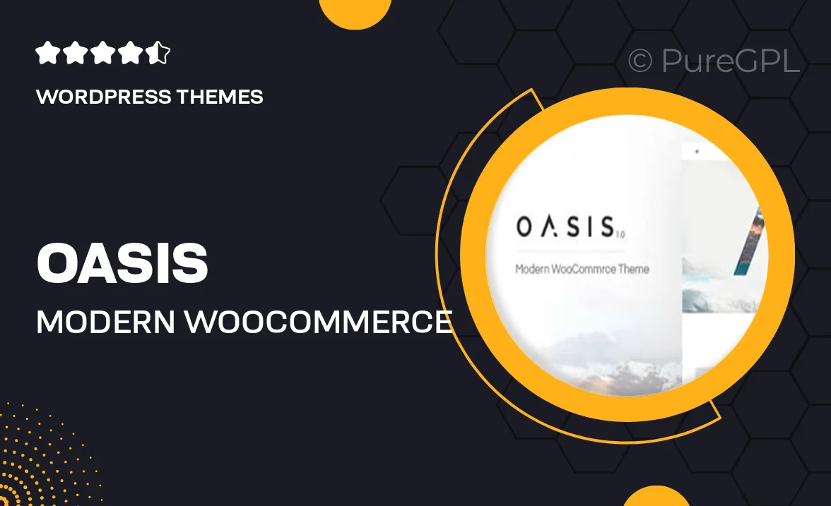 Oasis – Modern WooCommerce Theme