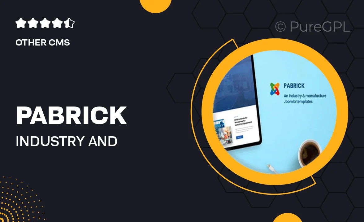 Pabrick – Industry and Manufacture Joomla Template