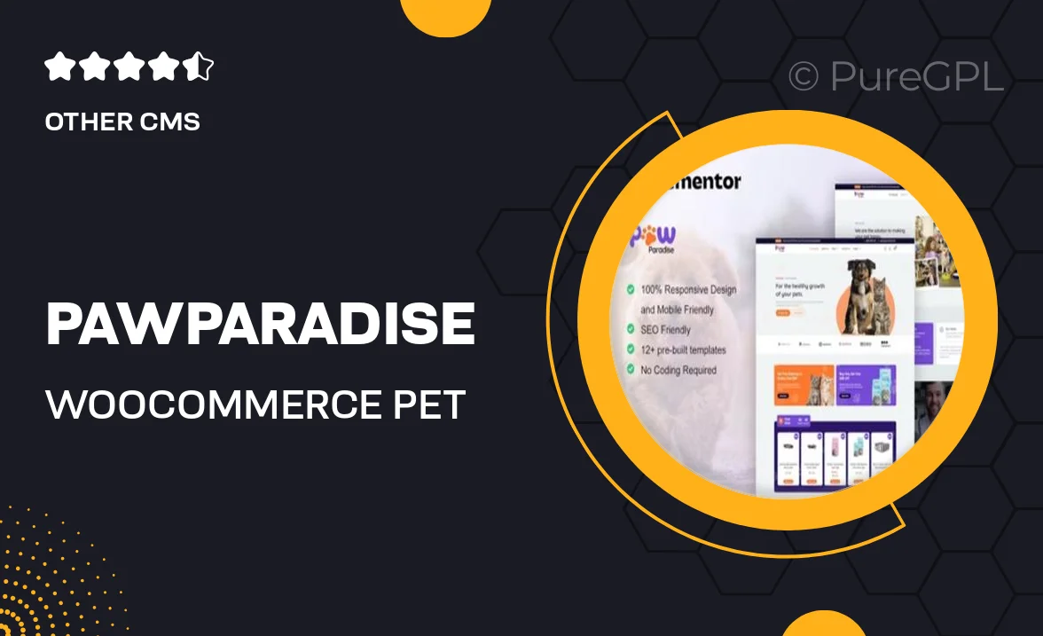 PawParadise – WooCommerce Pet Shop Elementor Template Kit