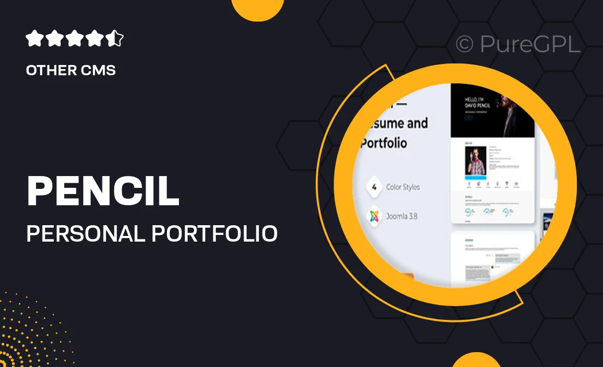 Pencil — Personal Portfolio Joomla Template