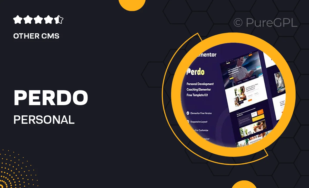 Perdo – Personal Development Coaching Elementor Template Kit