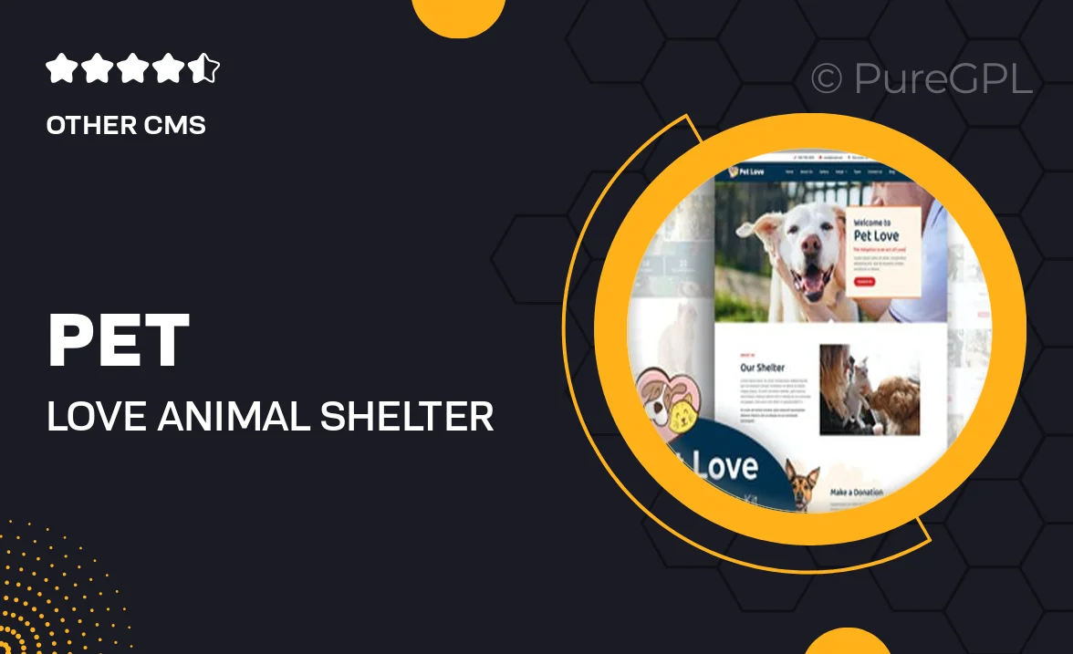 Pet Love – Animal Shelter Elementor Template Kit