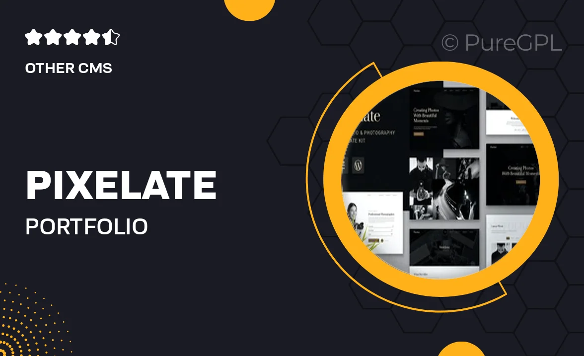 Pixelate – Portfolio & Photography Elementor Template Kit