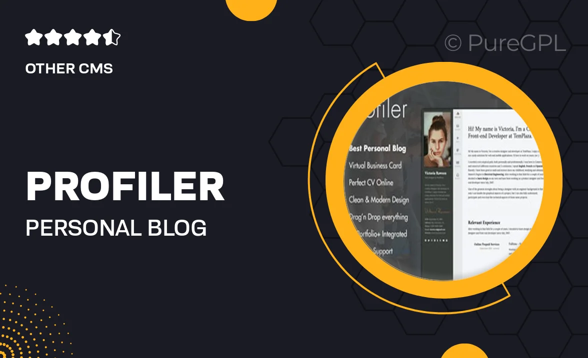 Profiler – Personal Blog Joomla Template