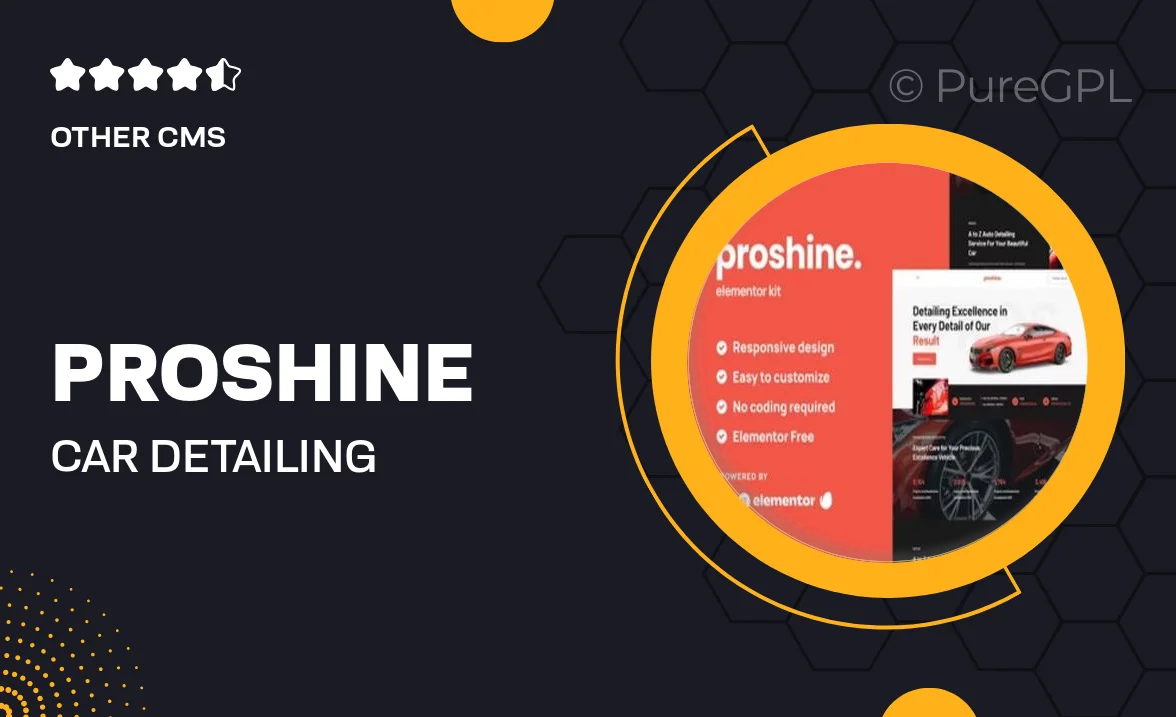 Proshine – Car Detailing & Automotive Services Elementor Template Kit