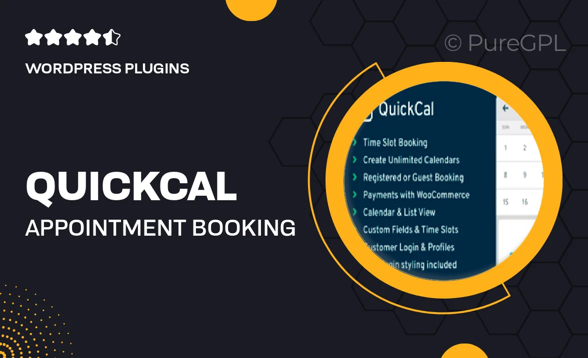 QuickCal – Appointment Booking Calendar for WordPress