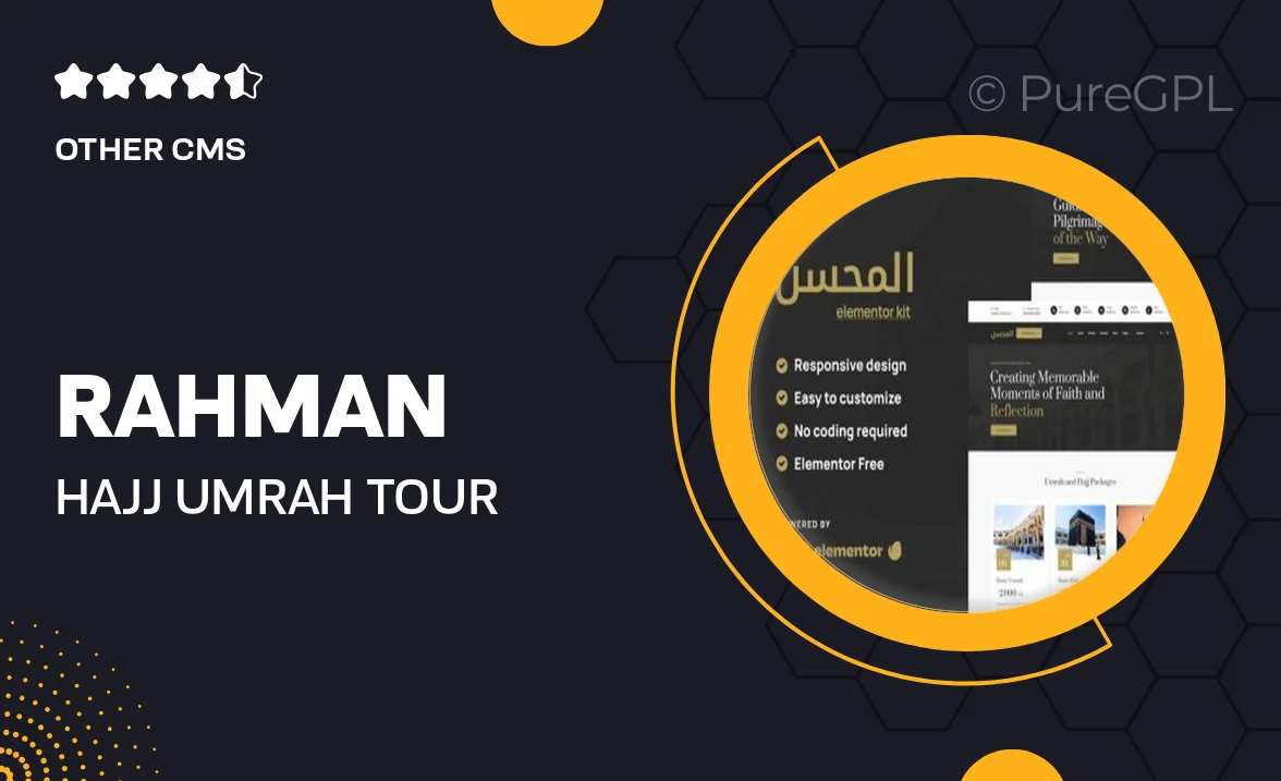 Rahman – Hajj & Umrah Tour Agency Elementor Template Kit