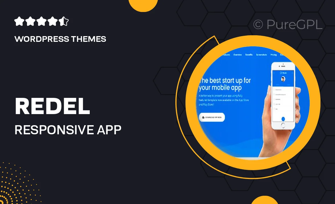 Redel – Responsive App Landing WordPress Theme