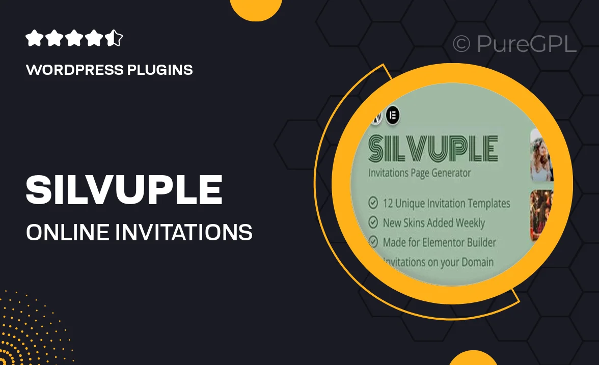 Silvuple – Online Invitations Maker (Addon For Elementor)