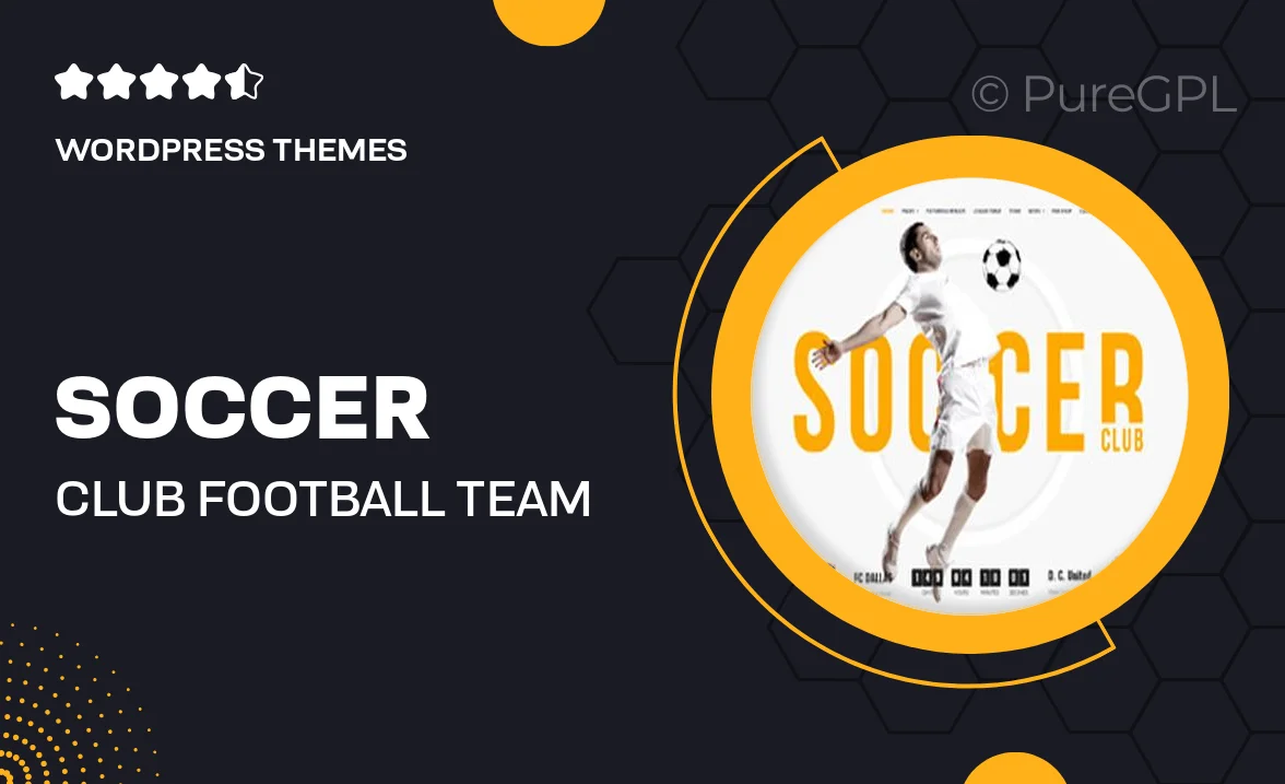 Soccer Club – Football Team WordPress Theme