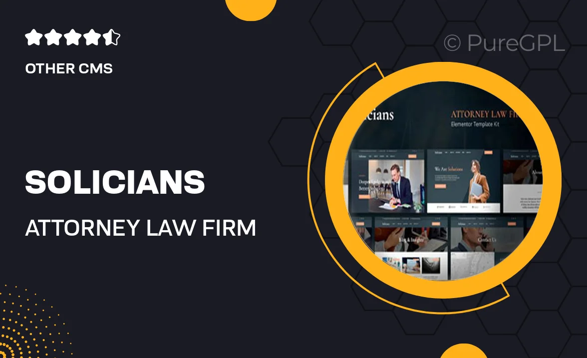 Solicians – Attorney Law Firm Elementor Template Kit