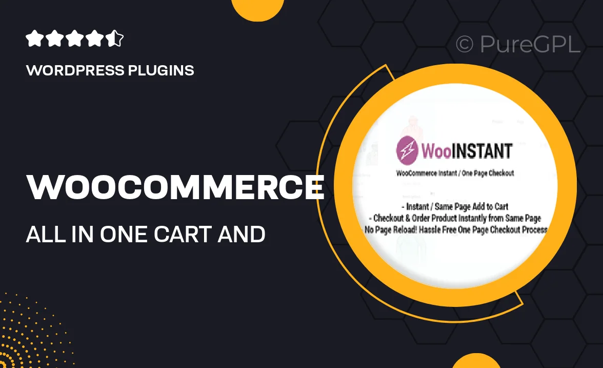 WooCommerce All in One Cart and Checkout | Side Cart, Popup Cart and One Click Checkout – Wooinstant