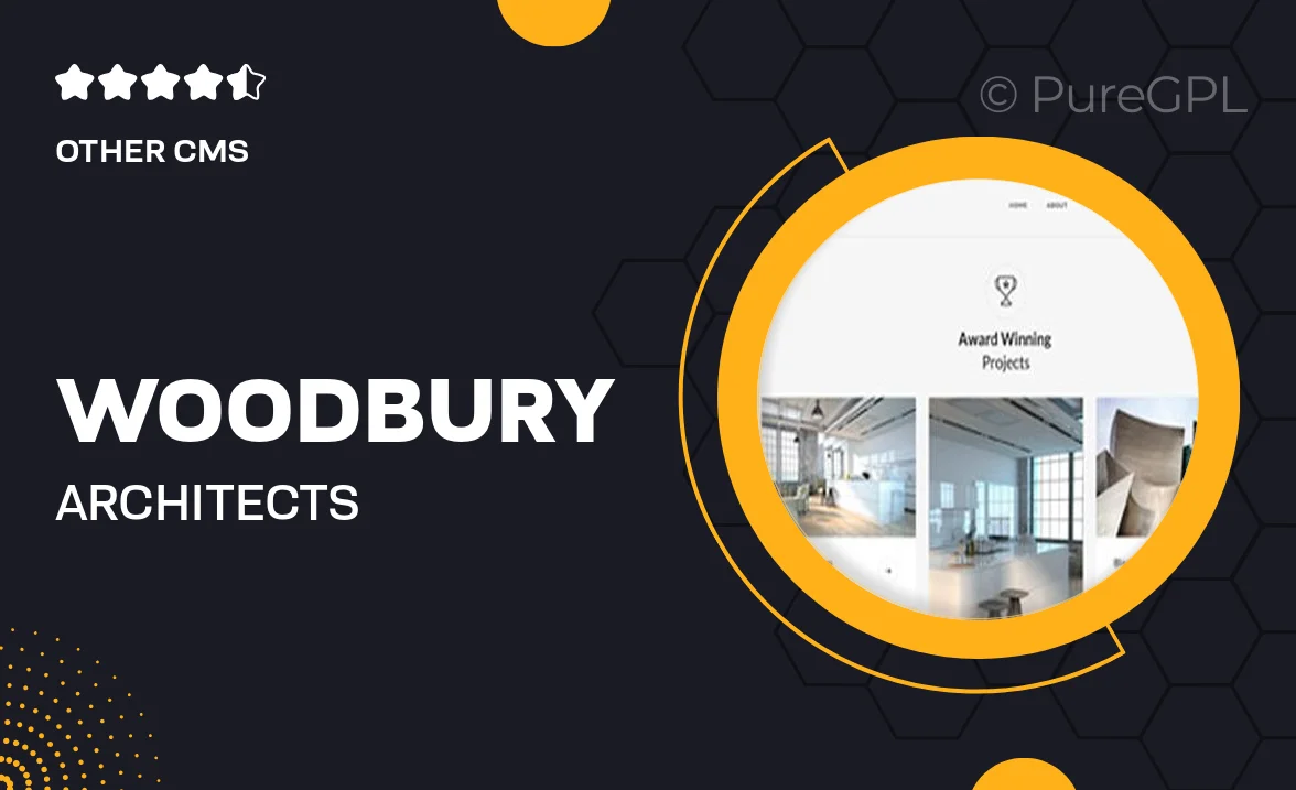 Woodbury Architects – Minimalist Portfolio Joomla Template for Architects