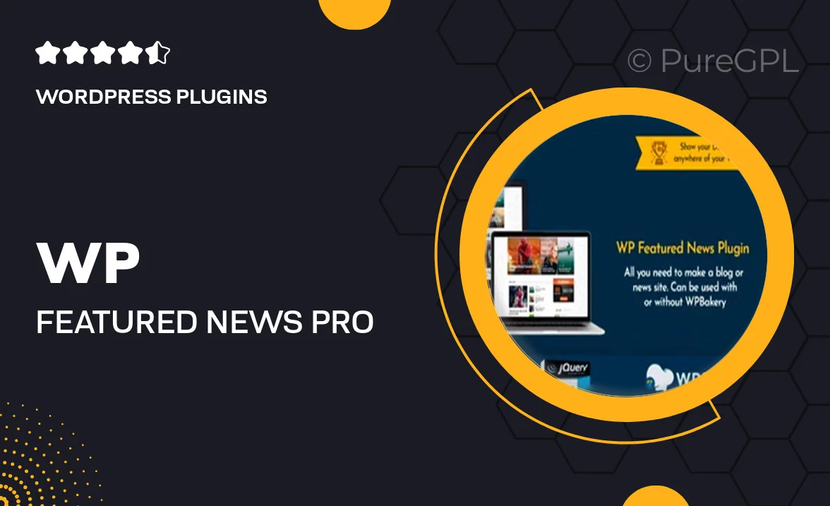 WP Featured News Pro | Custom Posts Listing Plugin