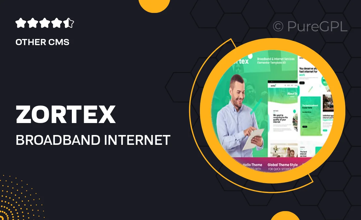 Zortex – Broadband & Internet Services Elementor Template Kit