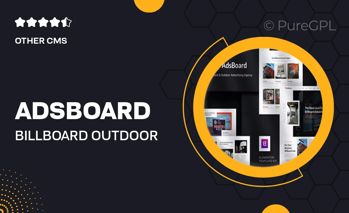 AdsBoard – Billboard & Outdoor Advertising Agency Elementor Template Kit