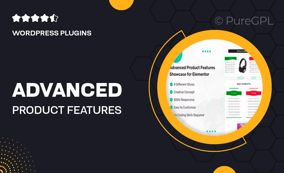 Advanced Product Features Showcase for Elementor