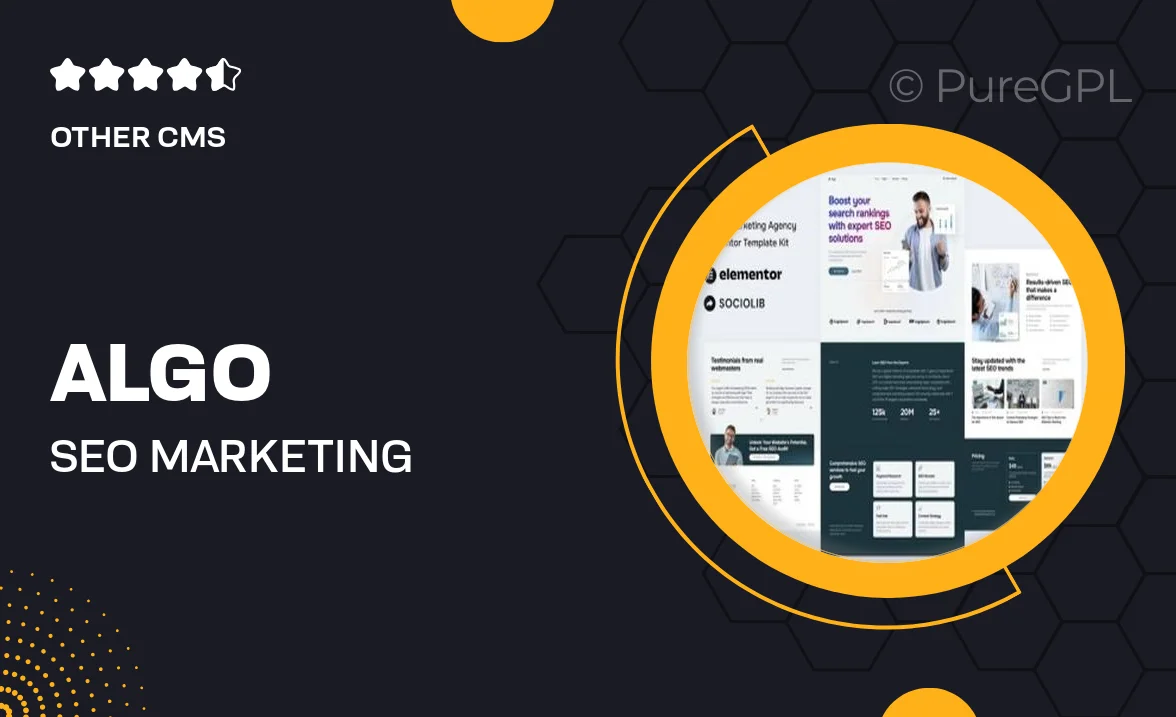 Algo – SEO & Marketing Agency Elementor Template Kit