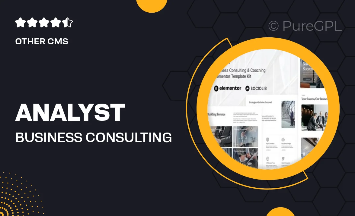 Analyst – Business Consulting & Coaching Elementor Template Kit