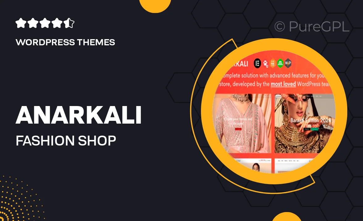 Anarkali – Fashion Shop Ecommerce Elementor Theme