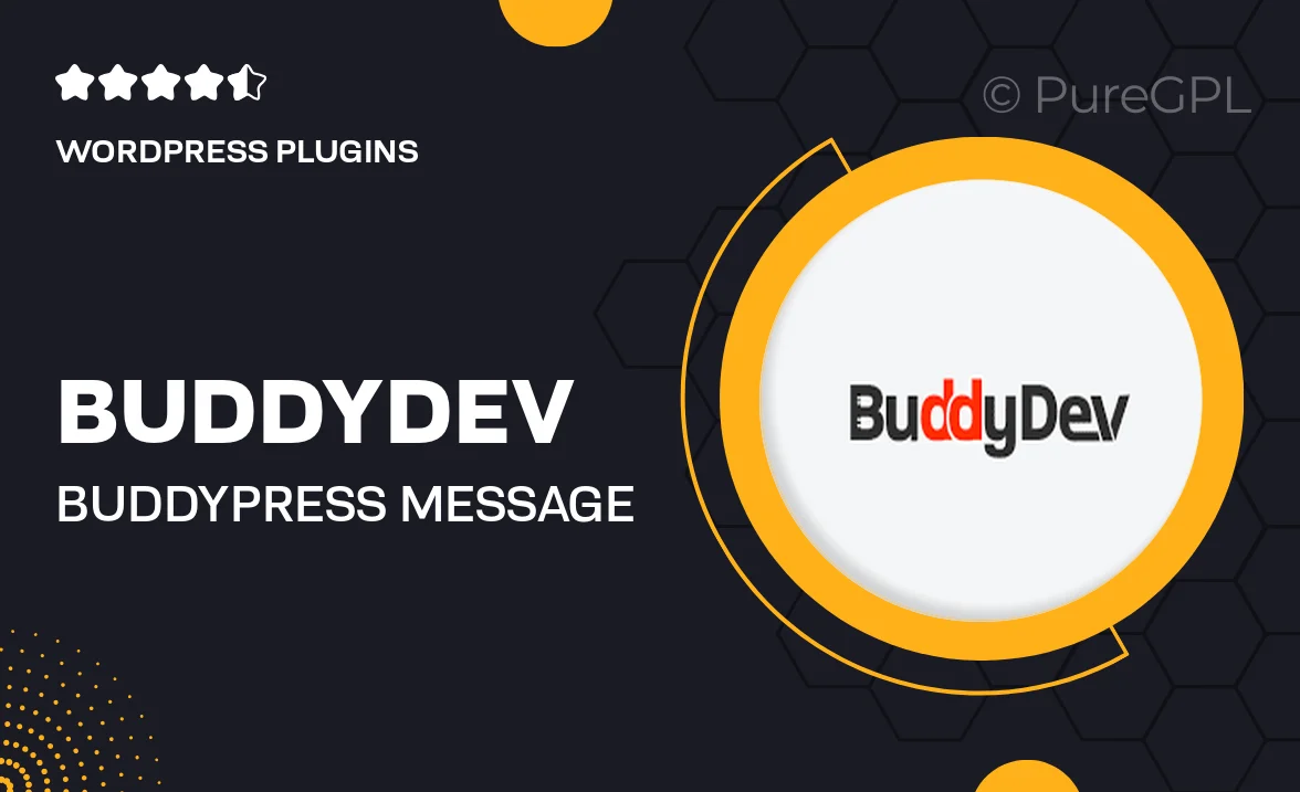 BuddyDev | BuddyPress Message Privacy