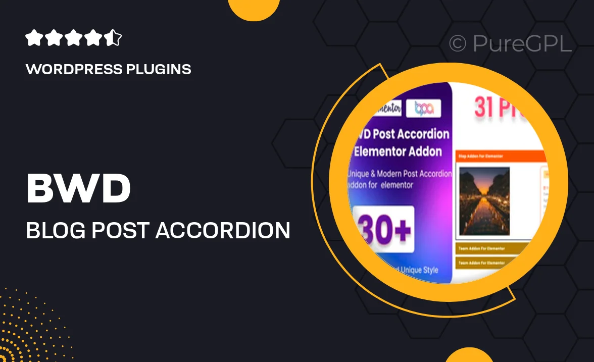 BWD Blog Post Accordion Addon For Elementor