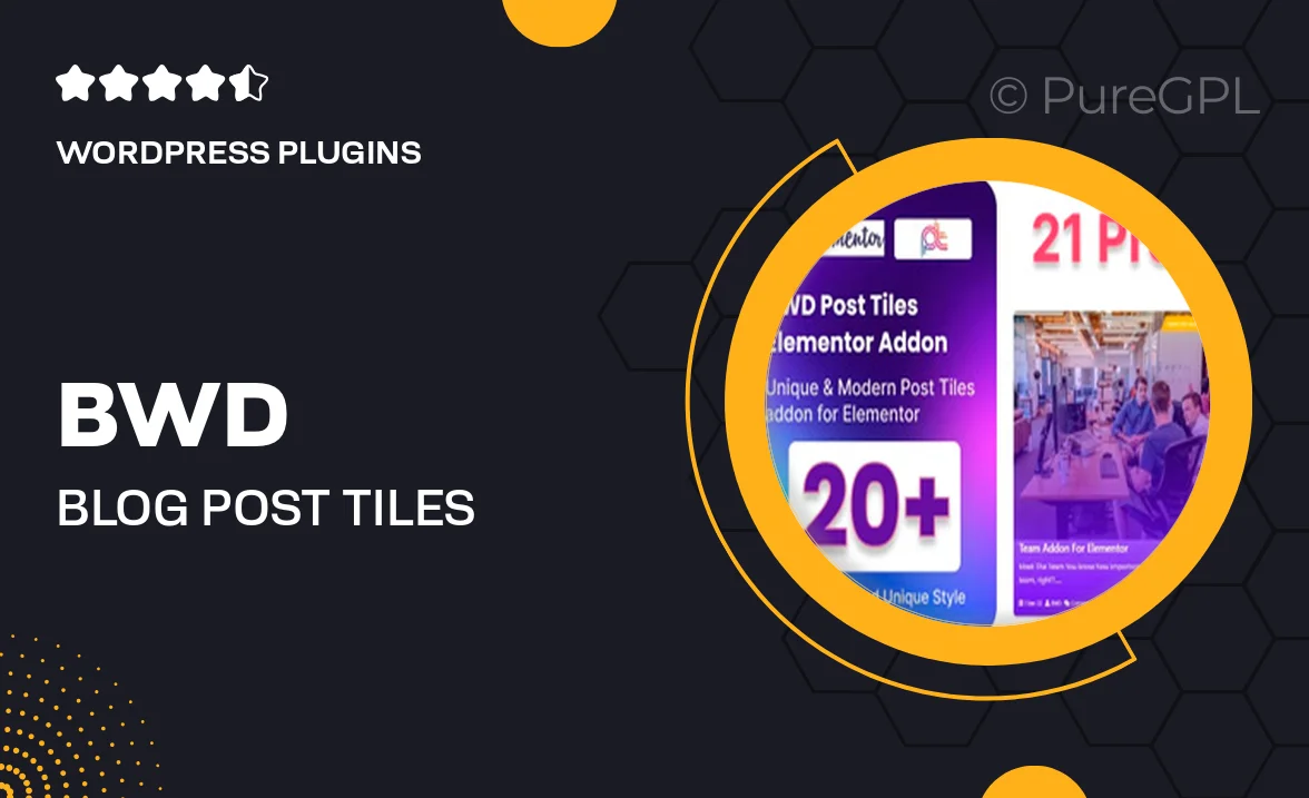 BWD Blog Post Tiles Addon For Elementor