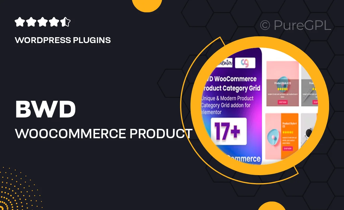 BWD WooCommerce Product Category Grid Addon For Elementor