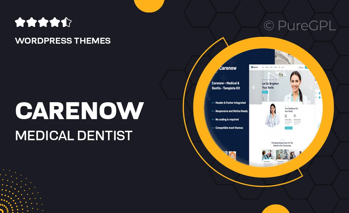 Carenow – Medical & Dentist WordPress Theme