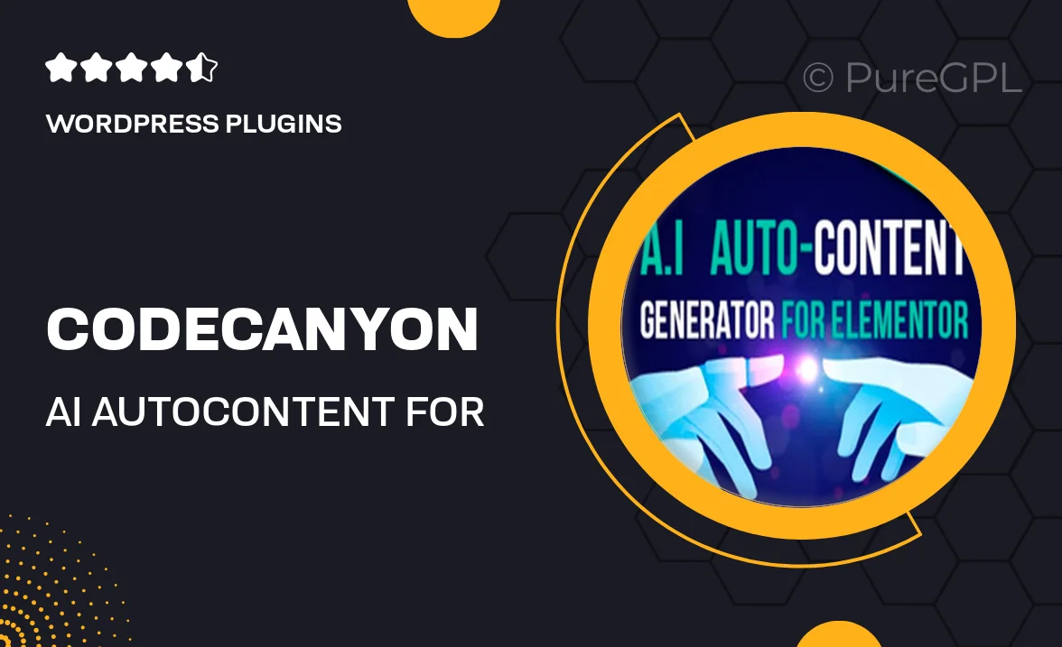 Codecanyon | A.I Autocontent for Elementor