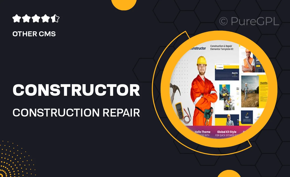 Constructor – Construction & Repair Elementor Template Kit