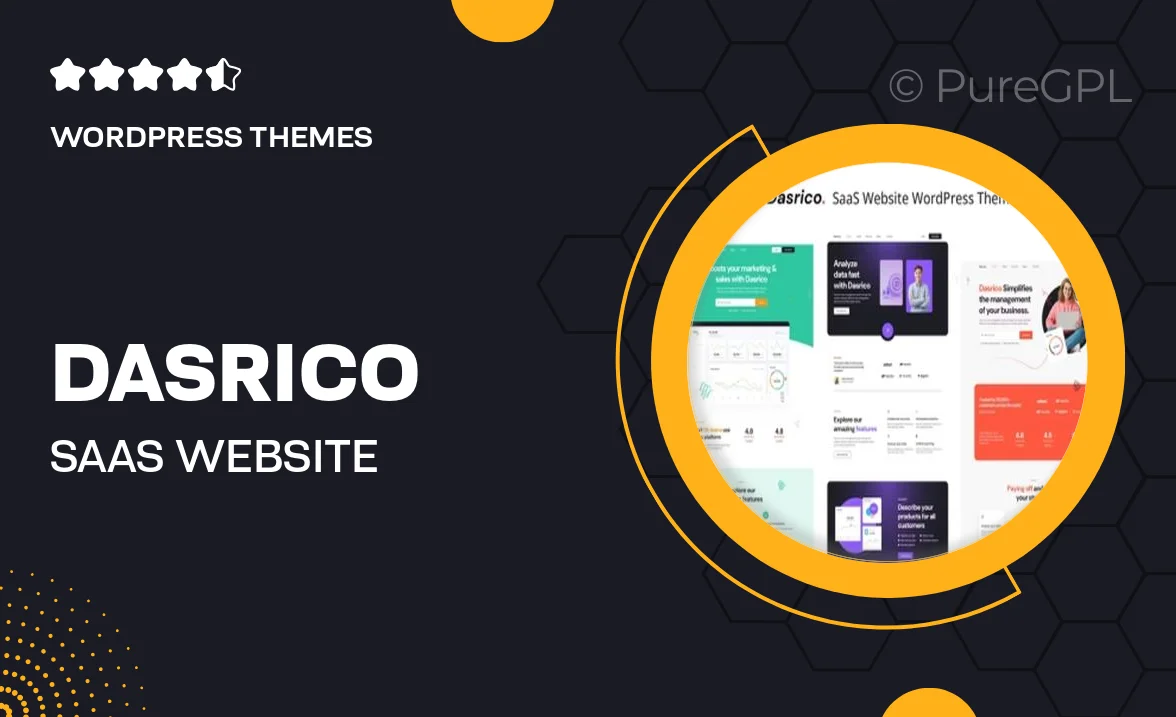 Dasrico – SaaS Website WordPress Theme