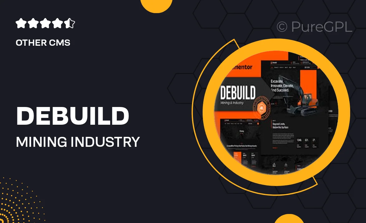 Debuild – Mining & Industry Elementor Pro Template Kit