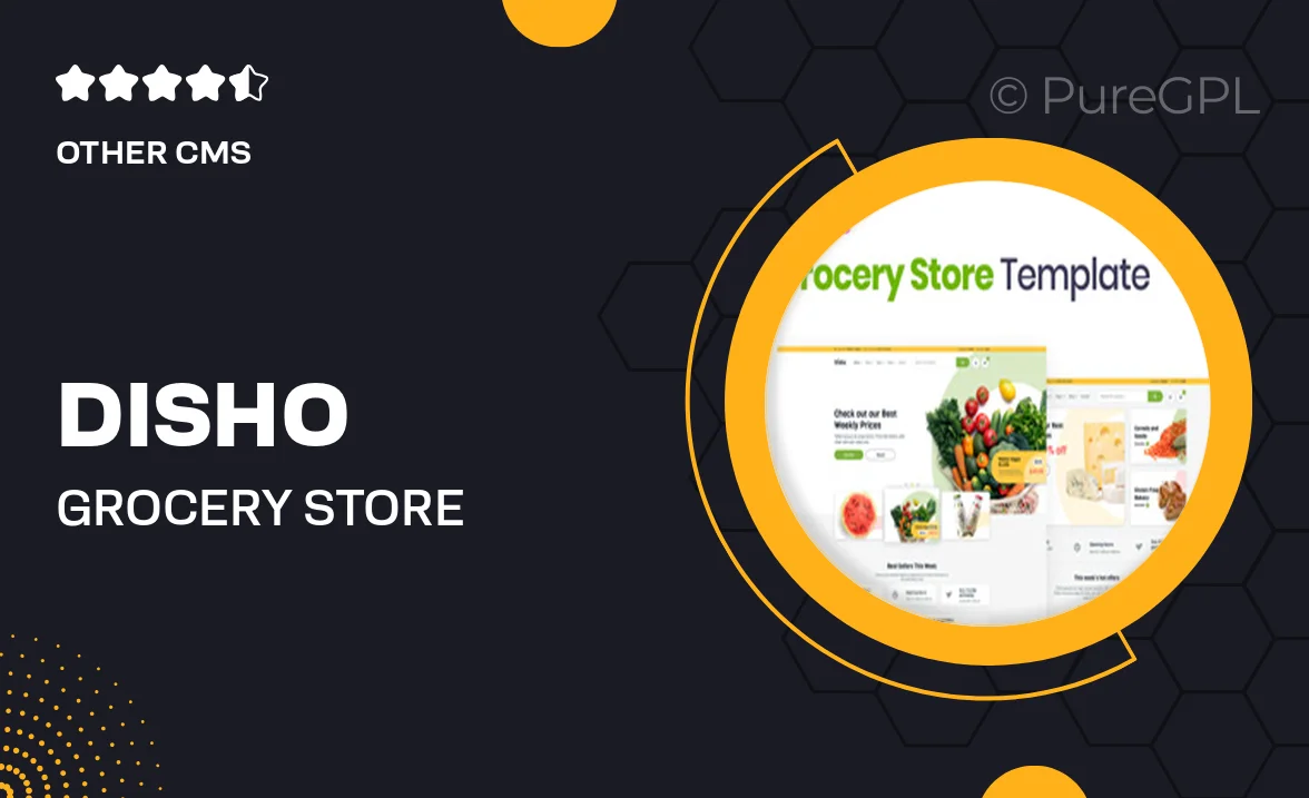 Disho – Grocery Store Elementor Pro Template Kit