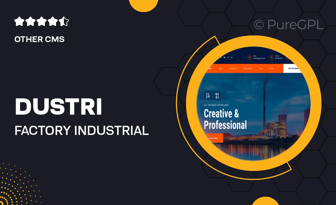 Dustri – Factory & Industrial Elementor Template Kit