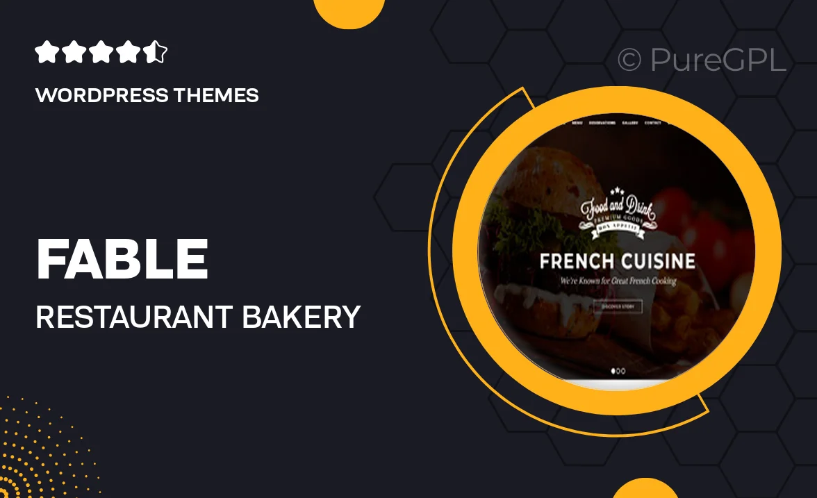 Fable – Restaurant Bakery Cafe Pub WordPress Theme