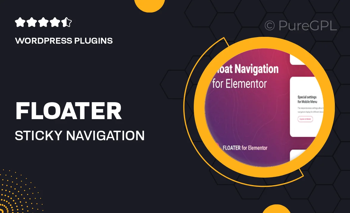 Floater – Sticky Navigation Menu for Elementor