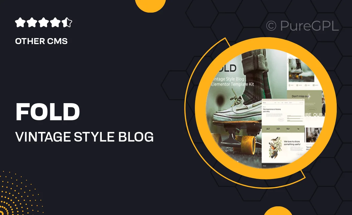 Fold – Vintage Style Blog Elementor Template Kit