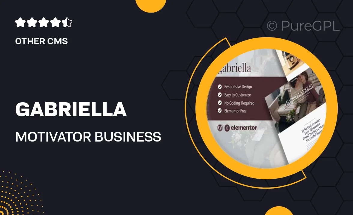 Gabriella – Motivator & Business Coach Elementor Template Kit