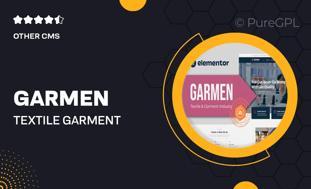 Garmen – Textile & Garment Industry Elementor Template Kit