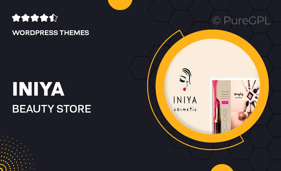 Iniya – Beauty Store, Cosmetic Theme