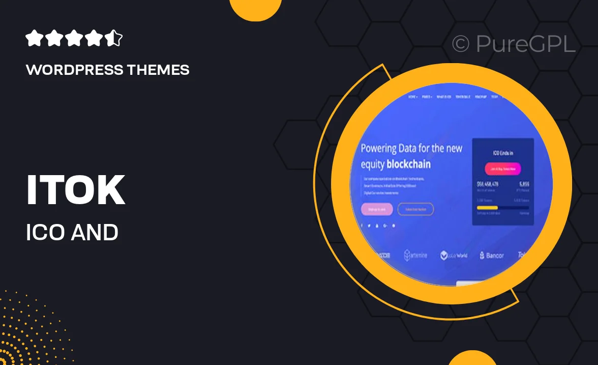 ITok – ICO and Cryptocurrency WordPress Theme