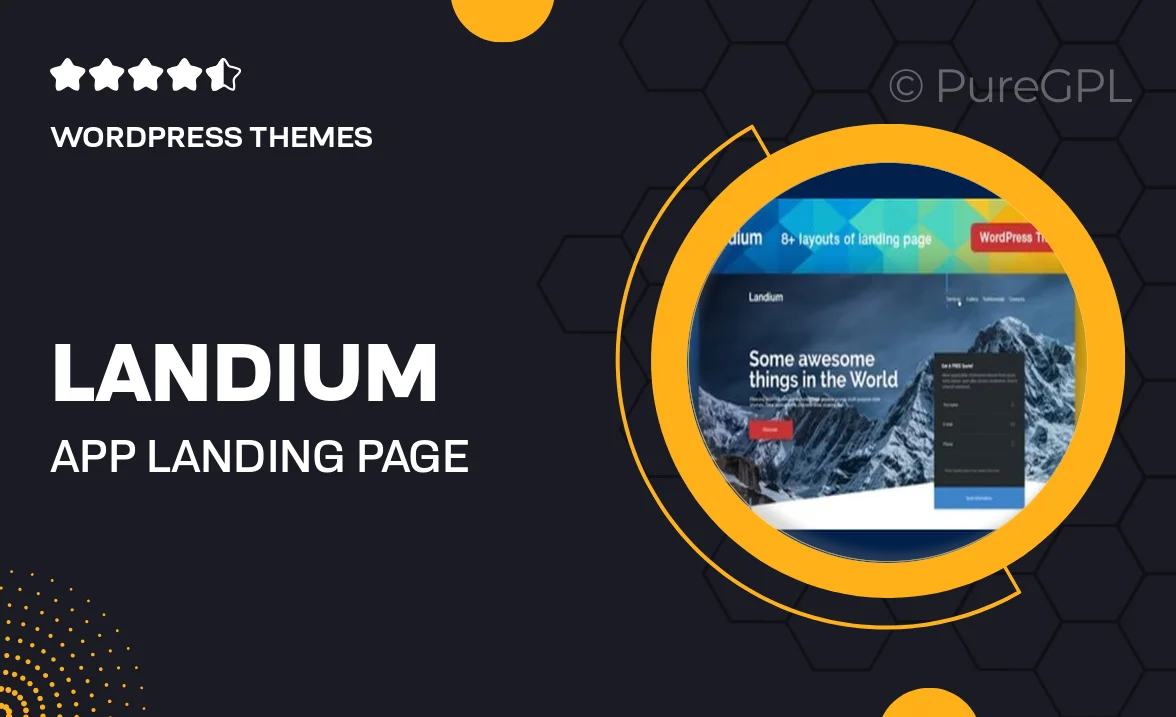 Landium – APP Landing Page WordPress Theme