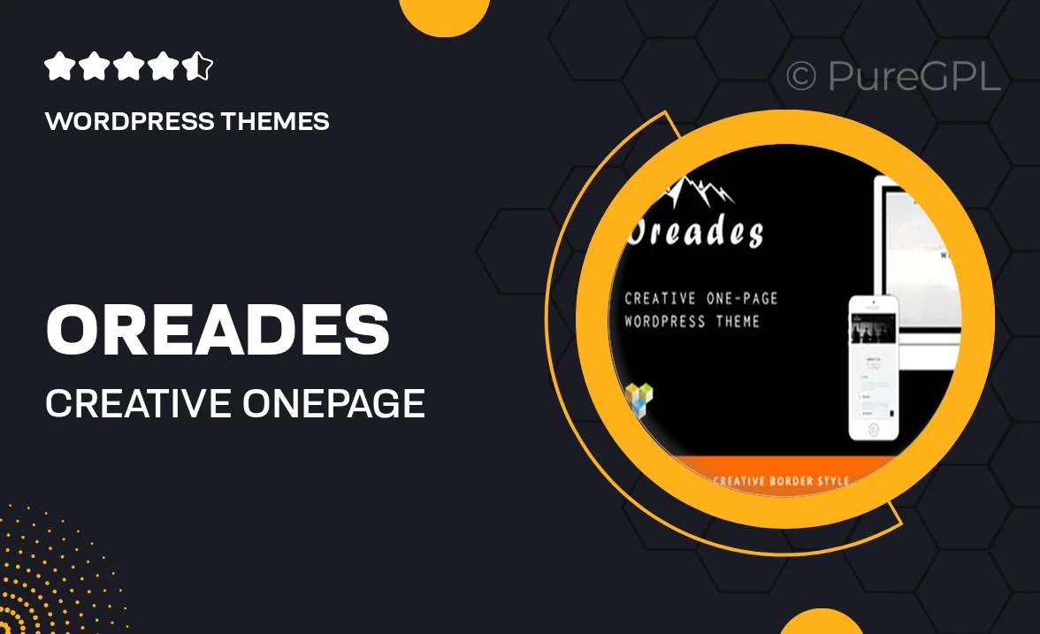 Oreades – Creative One-Page WordPress Theme